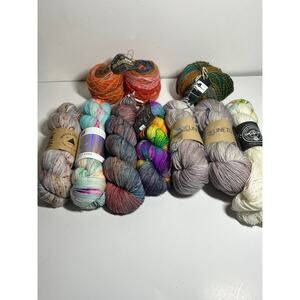 Lot of 10 Sock Yarns Noro Madelinetosh Schoppel Wolle Indie Wool Hand Dyed